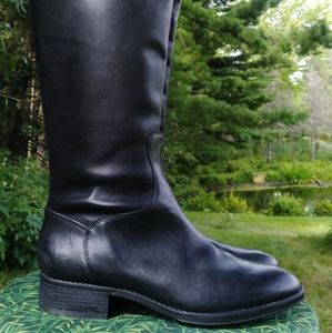Sam Edelman Penny Leather Riding Boots, Size 9.5M, Black
